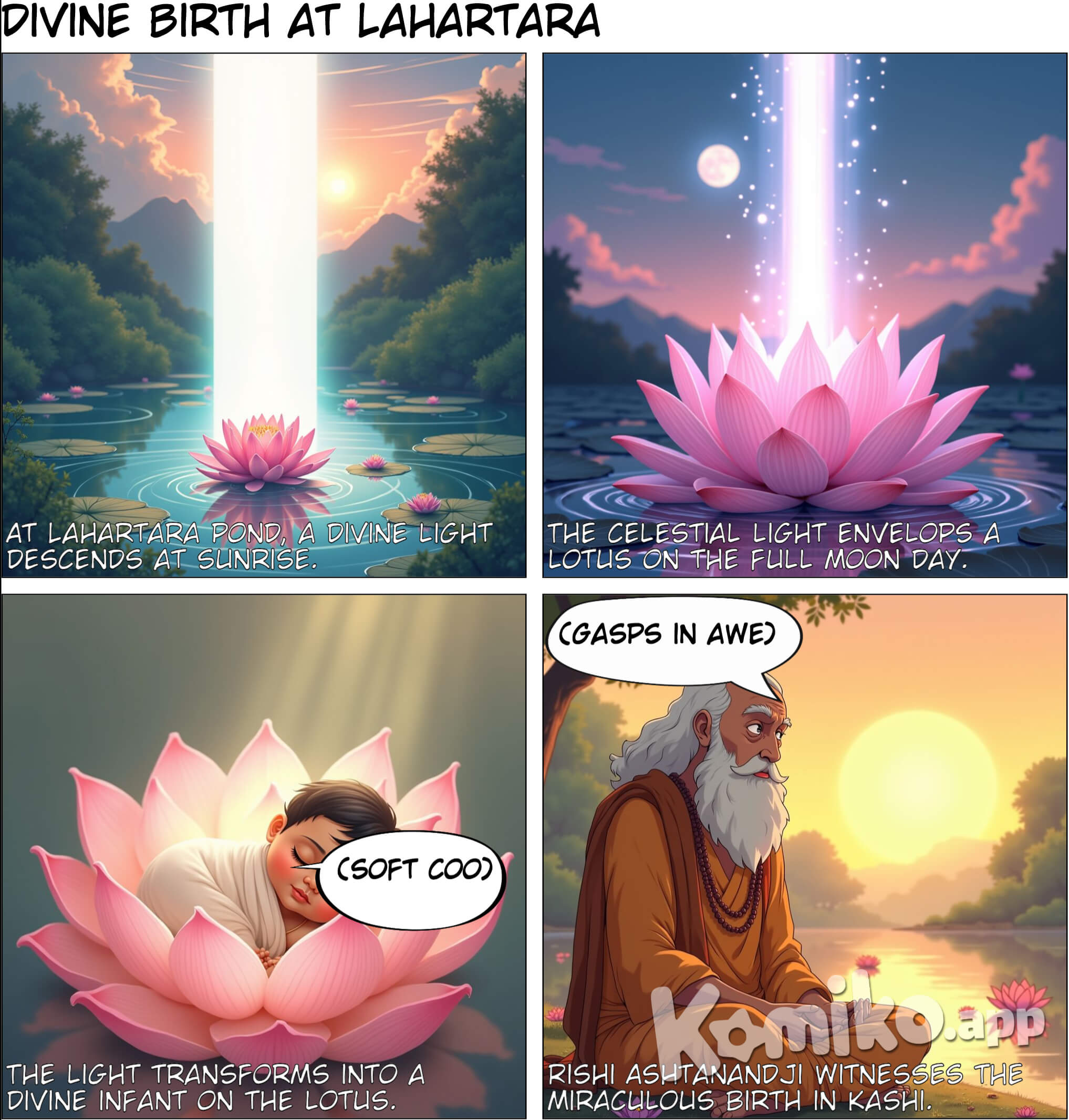 Birth of Kabir Sahibji at Lahar talaab - Comic